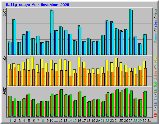 Daily usage for November 2020