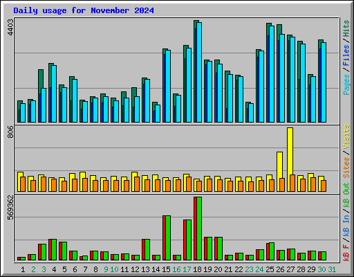 Daily usage for November 2024