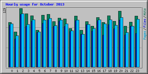 Hourly usage for October 2013