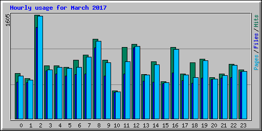 Hourly usage for March 2017