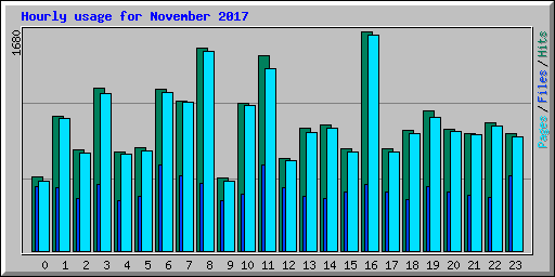 Hourly usage for November 2017