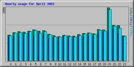 Hourly usage for April 2021