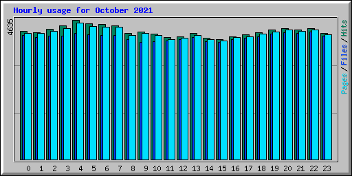 Hourly usage for October 2021