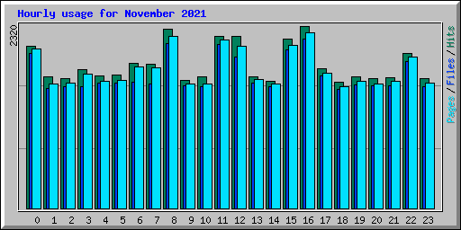 Hourly usage for November 2021