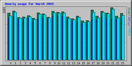 Hourly usage for March 2022