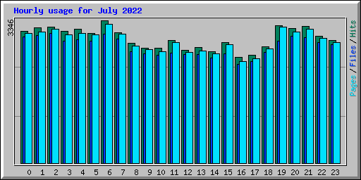 Hourly usage for July 2022