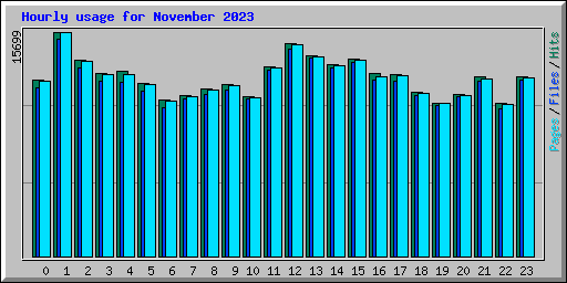 Hourly usage for November 2023