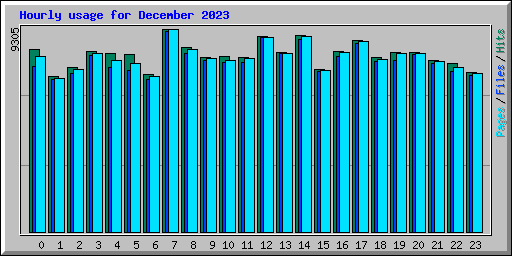 Hourly usage for December 2023