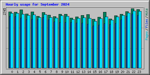 Hourly usage for September 2024